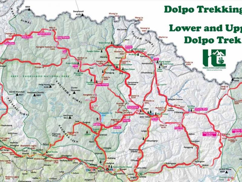 Dolpo Trekking Map 