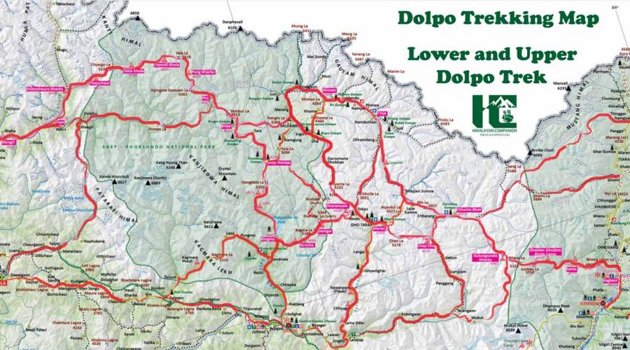 Dolpo Trekking Map 